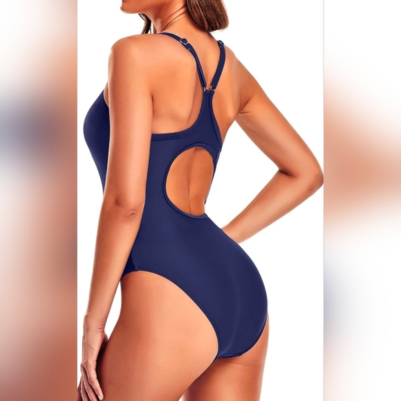 Tempt Me Athletic One Piece Women's Training Sport Tummy Control Swimsuit Size M - Picture 5 of 10